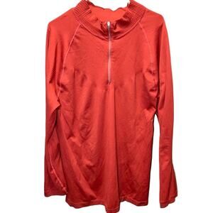 Patagonia Capilene 1/4 Zip Mid Layer Long Sleeve Side Panels Ribbed Trim Red 2X